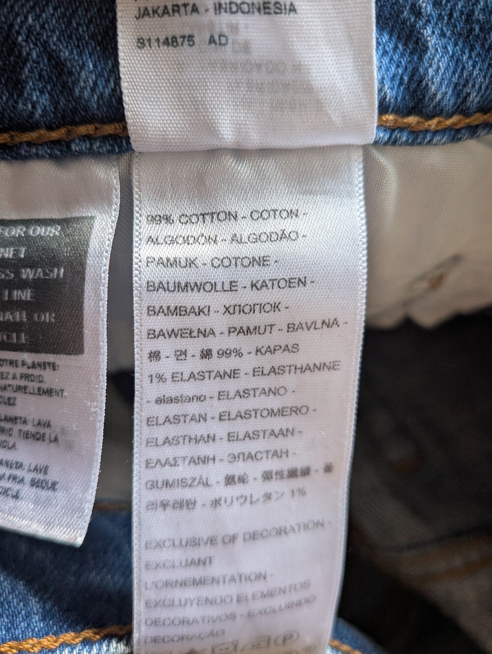 LEVI'S Ribcage Straight Ankle Jeans Size 26x27 Straight Leg 99% Cotton Classic - Picture 10 of 14